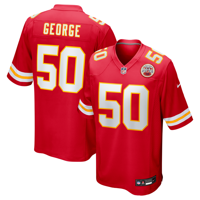 Kansas City Chiefs Brandon George Red jersey – view 1