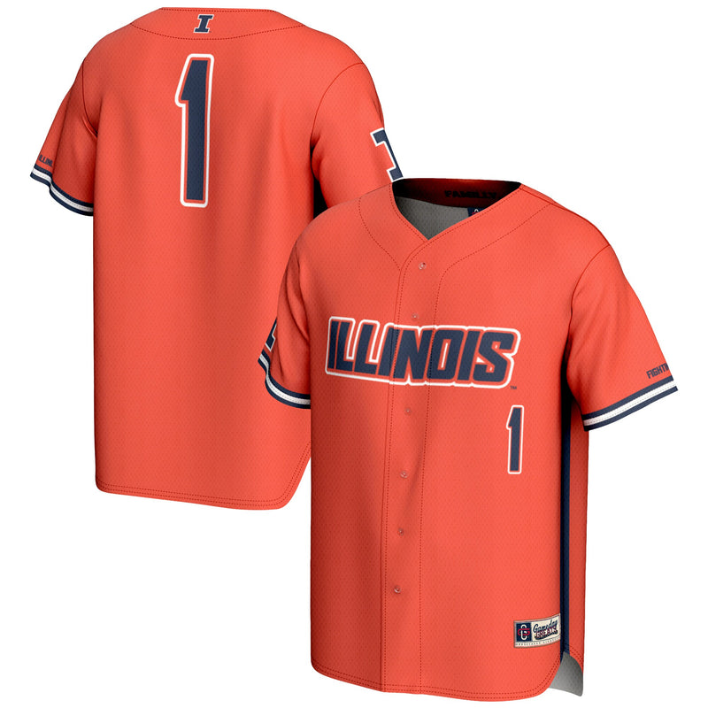Illinois Fighting Illini Orange jersey – view 1