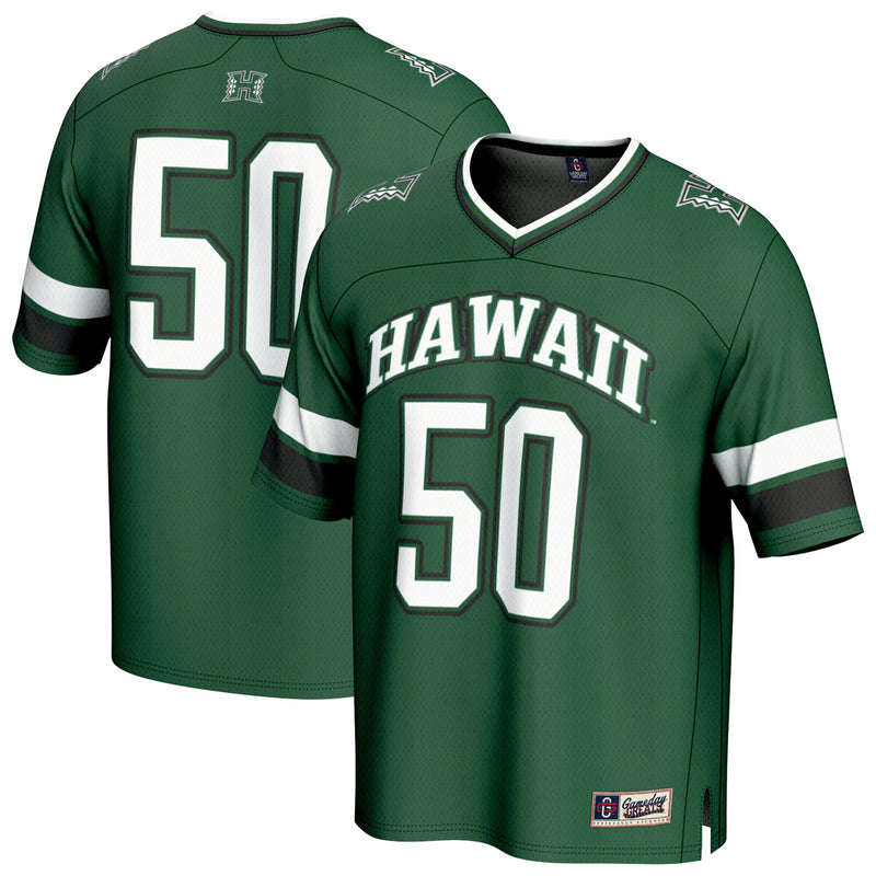 Hawaii Rainbow Warriors Lightweight Green jersey – view 1