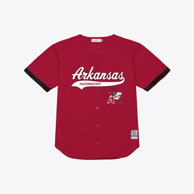 Arkansas Razorbacks Mesh Button-Up Cardinal jersey – view 1