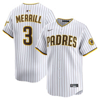 San Diego Padres Jackson Merrill White jersey – view 1