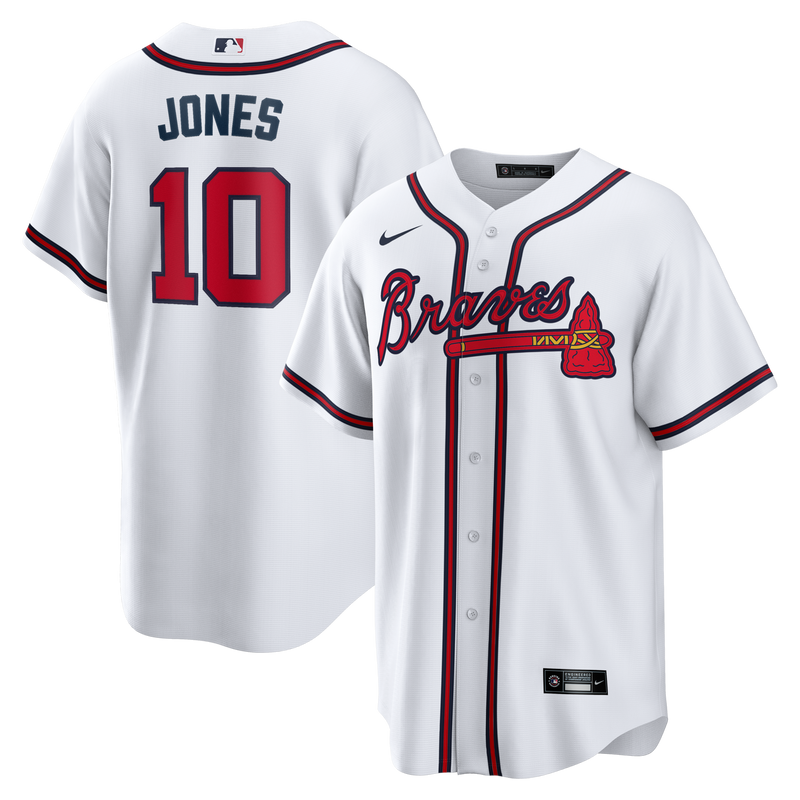 Atlanta Braves Chipper Jones White jersey – view 1