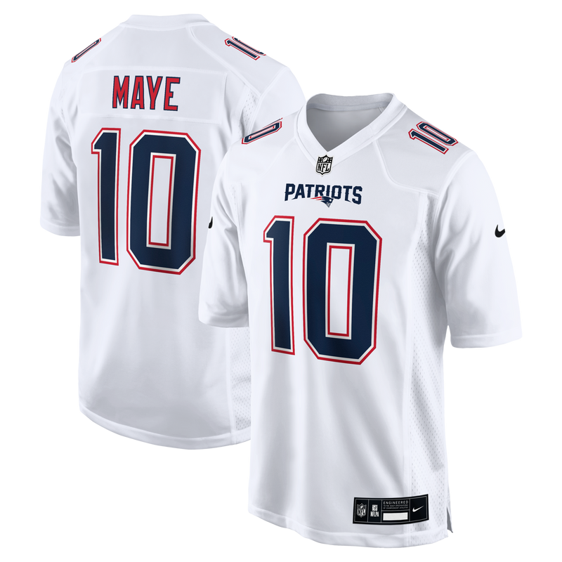 New England Patriots Drake Maye White jersey – view 1