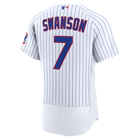 Chicago Cubs Dansby Swanson White jersey – view 4