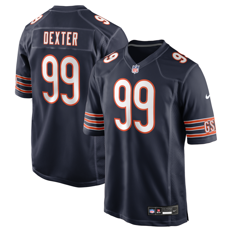 Chicago Bears Gervon Dexter Sr Navy jersey – view 1