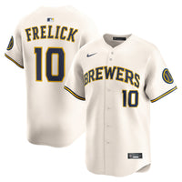 Milwaukee Brewers Sal Frelick Cream jersey – view 1