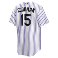 Colorado Rockies Hunter Goodman White jersey – view 4