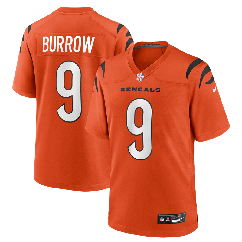 Cincinnati Bengals Joe Burrow Orange jersey – view 1