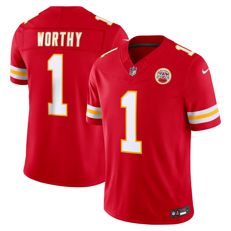 Kansas City Chiefs Xavier Worthy Red jersey – view 1