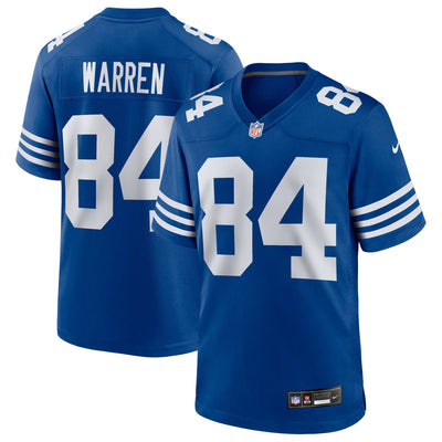 Indianapolis Colts Tyler Warren Nike Royal Alternate Game Jersey