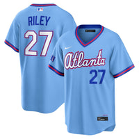 Atlanta Braves Austin Riley Blue jersey – view 1