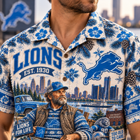 Detroit For Life Hawaiian Shirt - Lifestyle