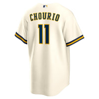 Milwaukee Brewers Jackson Chourio Cream jersey – view 4