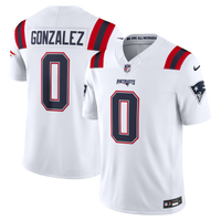 New England Patriots Christian Gonzalez White jersey – view 1