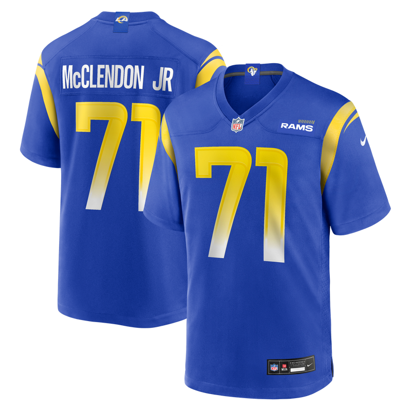 Los Angeles Rams Warren McClendon Jr. Royal jersey – view 1