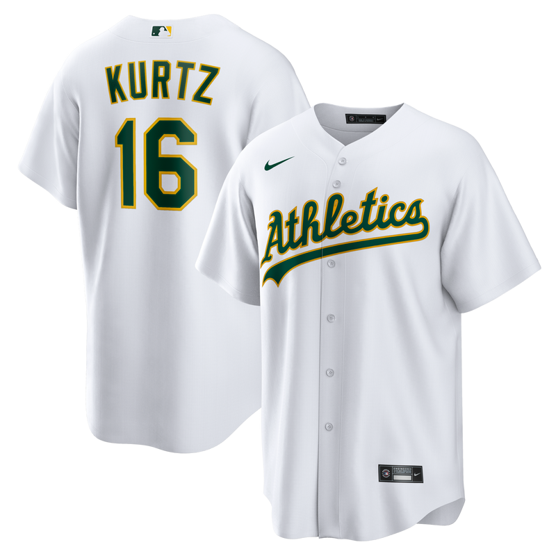 Athletics Nick Kurtz White jersey – view 1