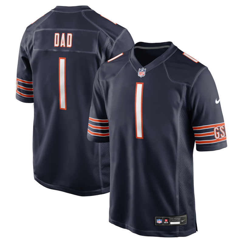 Chicago Bears Number 1 Dad Navy jersey – view 1