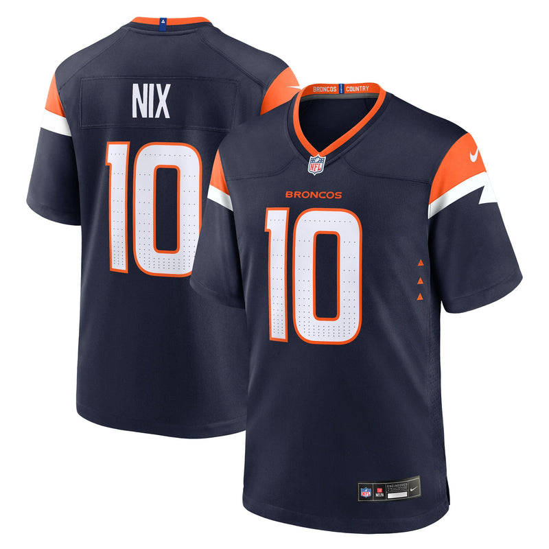 Denver Broncos Bo Nix Navy jersey – view 1