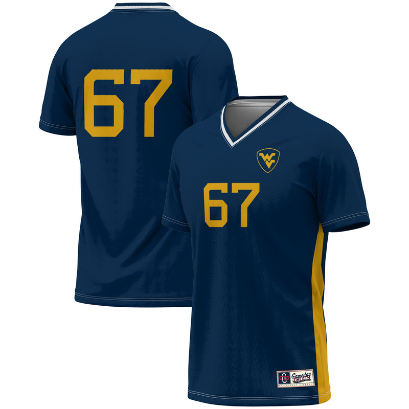 West Virginia Mountaineers Navy jersey – view 1