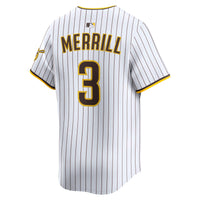 San Diego Padres Jackson Merrill White jersey – view 4