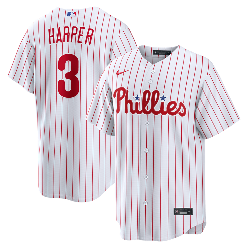 Philadelphia Phillies Bryce Harper White jersey – view 1