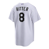 Colorado Rockies Ryan Ritter White jersey – view 4