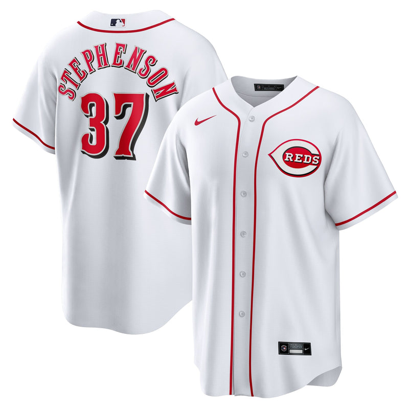 Cincinnati Reds Tyler Stephenson White jersey – view 1