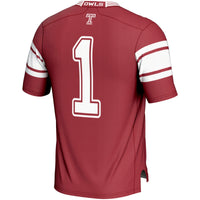 GameDay Greats #1 Cherry Temple Owls Endzone Football Jersey – view 4