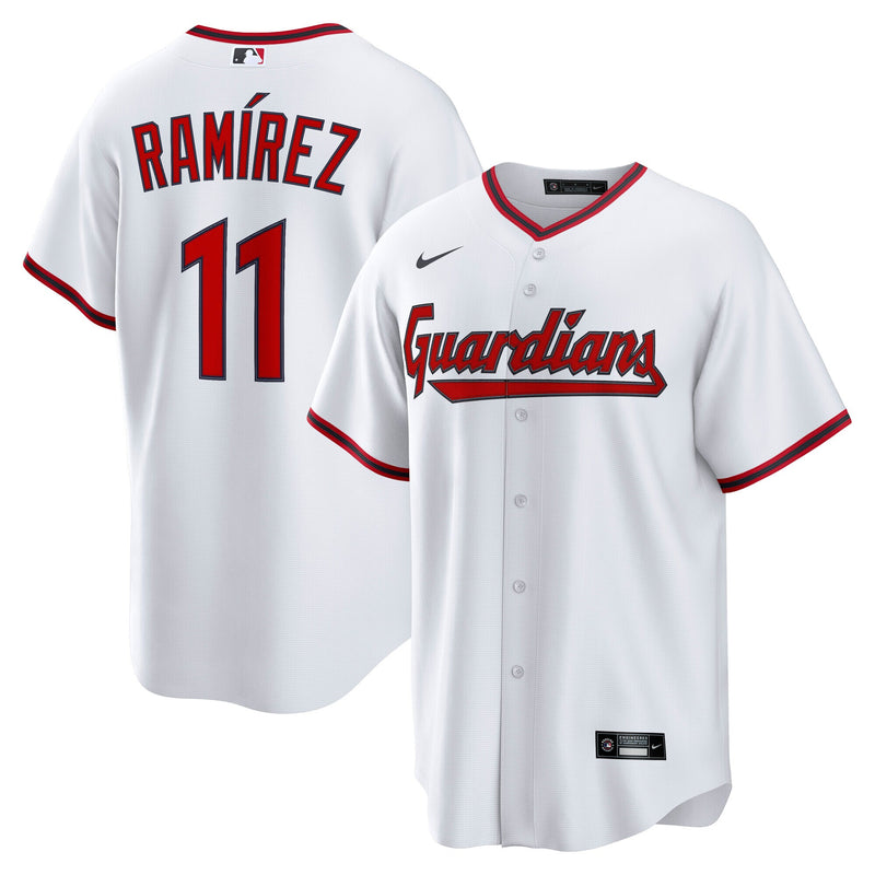 Cleveland Guardians José Ramírez White jersey – view 1