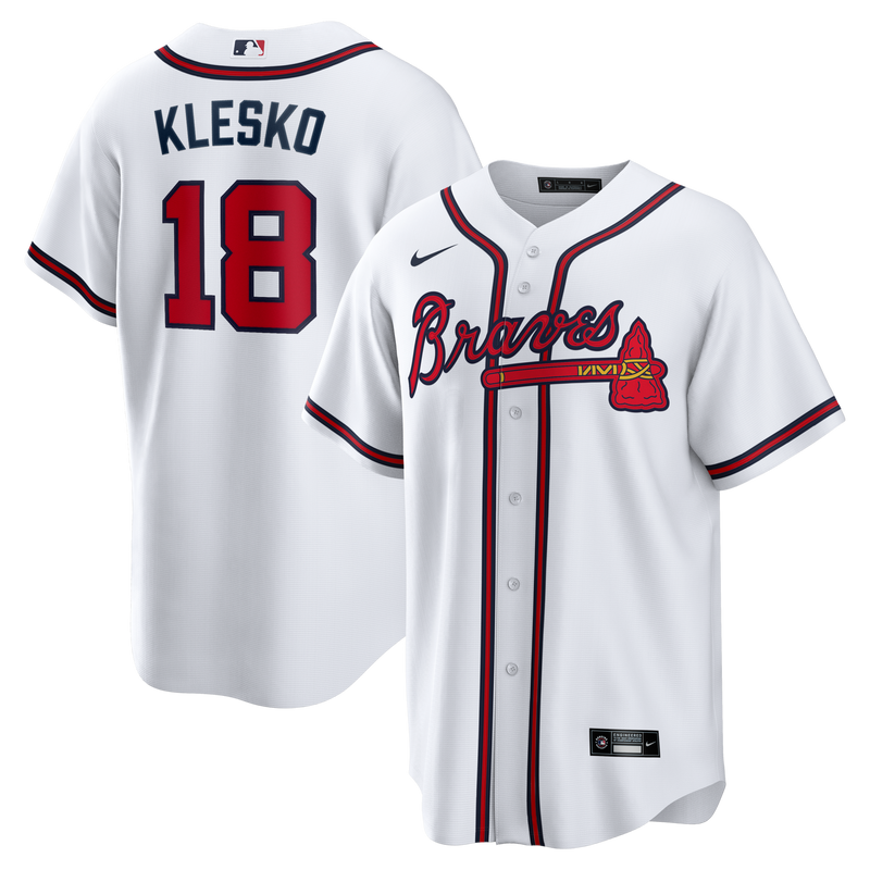 Atlanta Braves Ryan Klesko White jersey – view 1