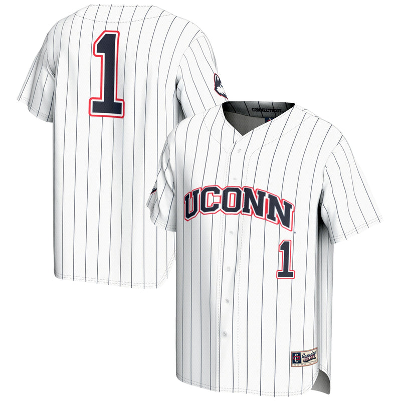 UConn Huskies Lightweight Baseball White jersey – view 1