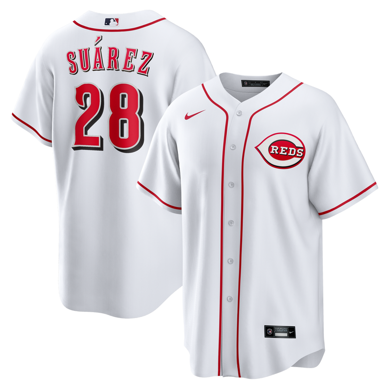 Cincinnati Reds Eugenio Suárez White jersey – view 1