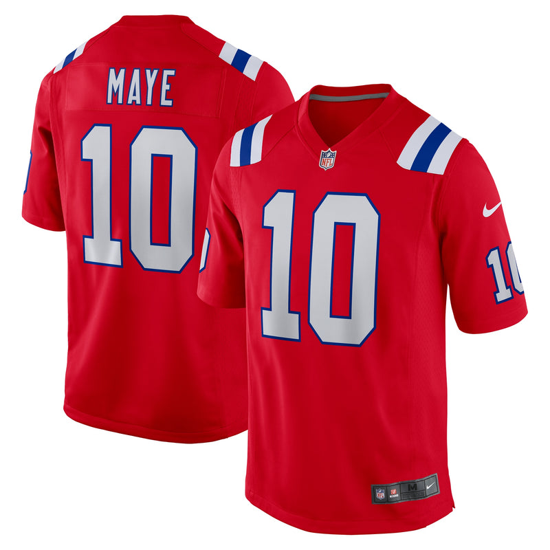 New England Patriots Drake Maye Red jersey – view 1
