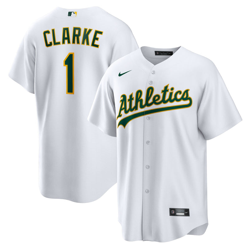 Athletics Denzel Clarke White jersey – view 1