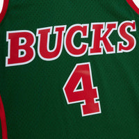 Milwaukee Bucks Burgundy/Green jersey – view 5