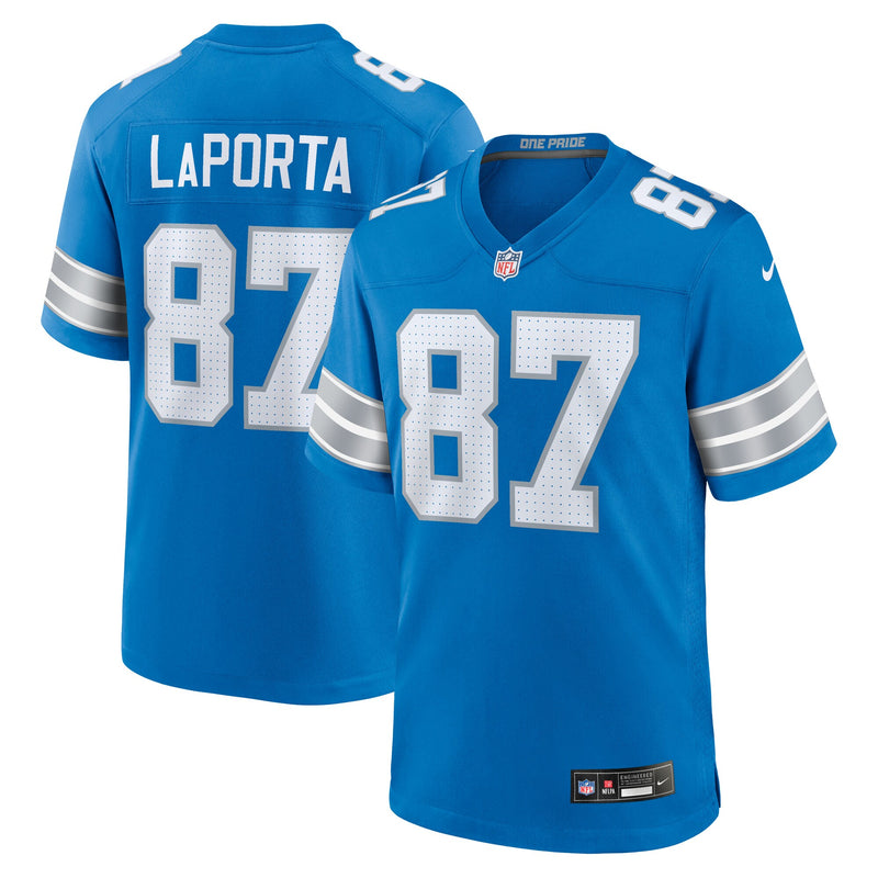 Detroit Lions Sam LaPorta Blue jersey – view 1