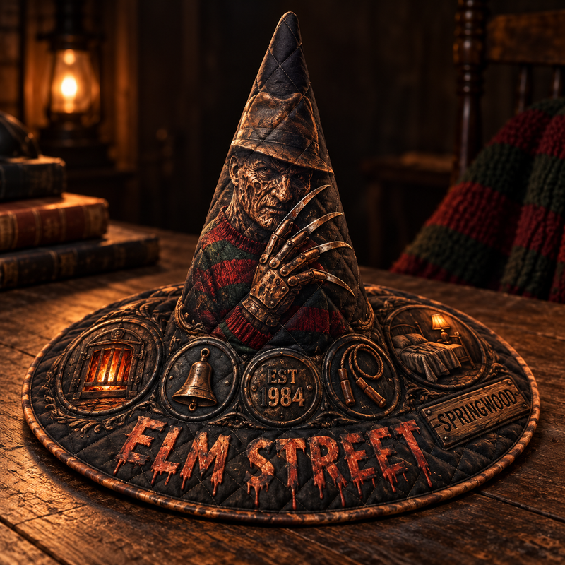 Elm Street Quilted Witch Hat – view 1