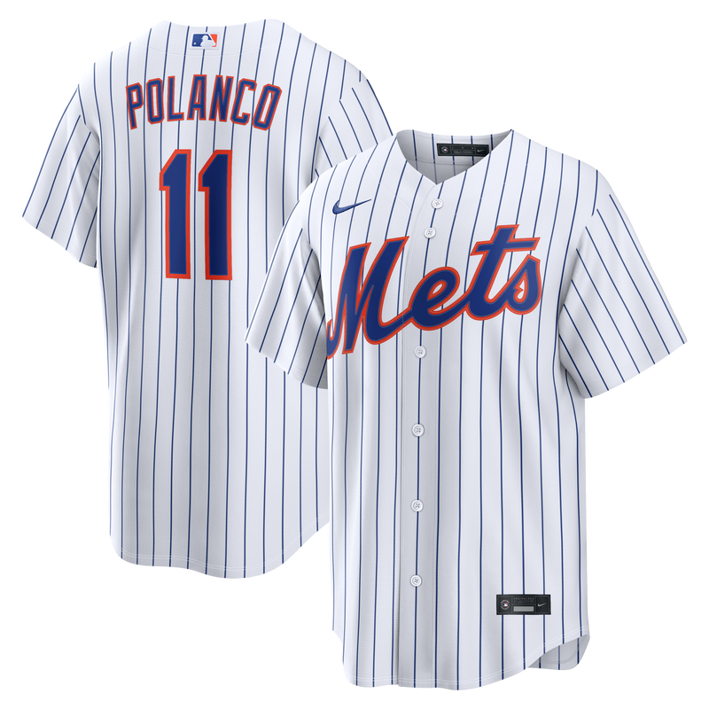 New York Mets Jorge Polanco White jersey – view 1