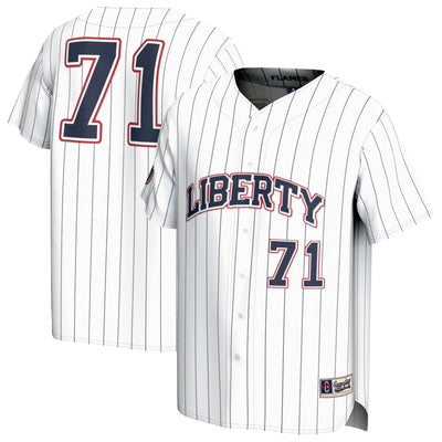 Adult GameDay Greats #71 White Liberty Flames Lightweight Collegiate Baseball Fashion Jersey