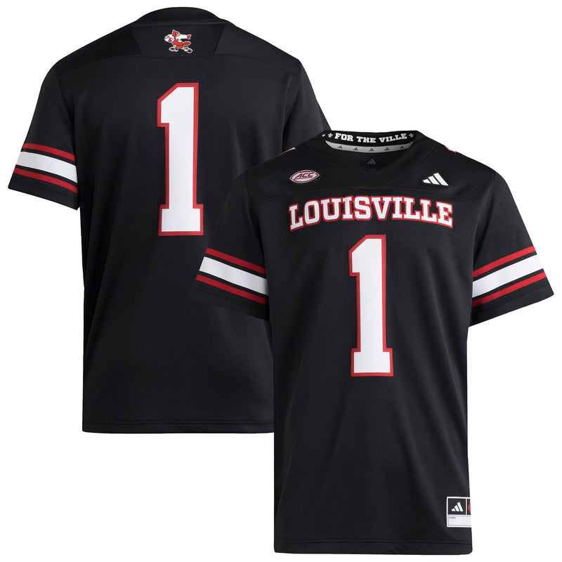 adidas Louisville Cardinals Black jersey – view 1