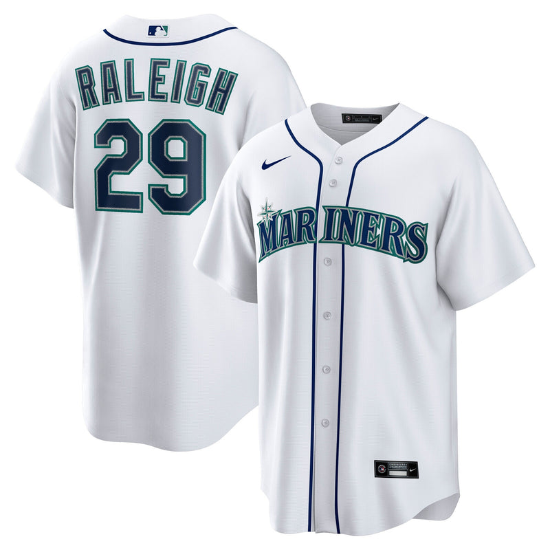Seattle Mariners Cal Raleigh White jersey – view 1