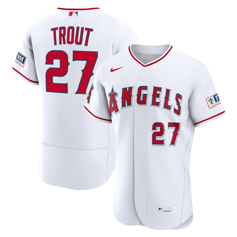 Los Angeles Angels Mike Trout White jersey – view 1