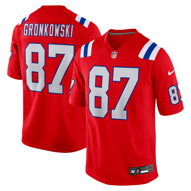 New England Patriots Rob Gronkowski Red jersey – view 1