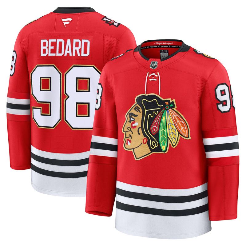 Chicago Blackhawks Connor Bedard Red jersey – view 1