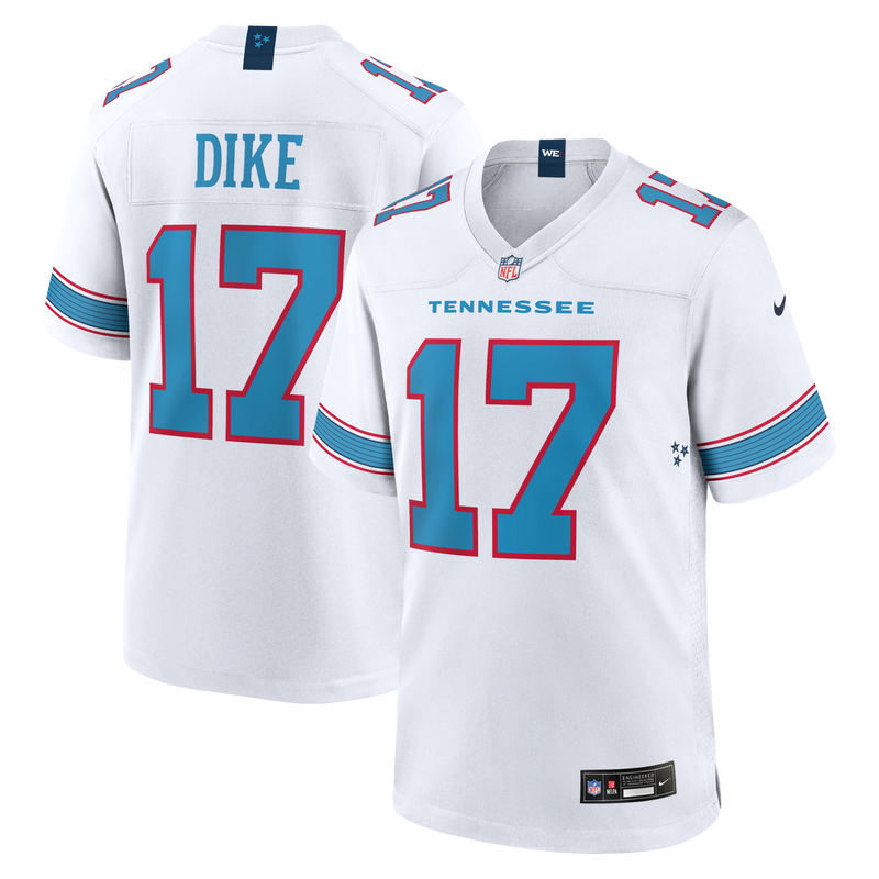 Tennessee Titans Chimere Dike White jersey – view 1
