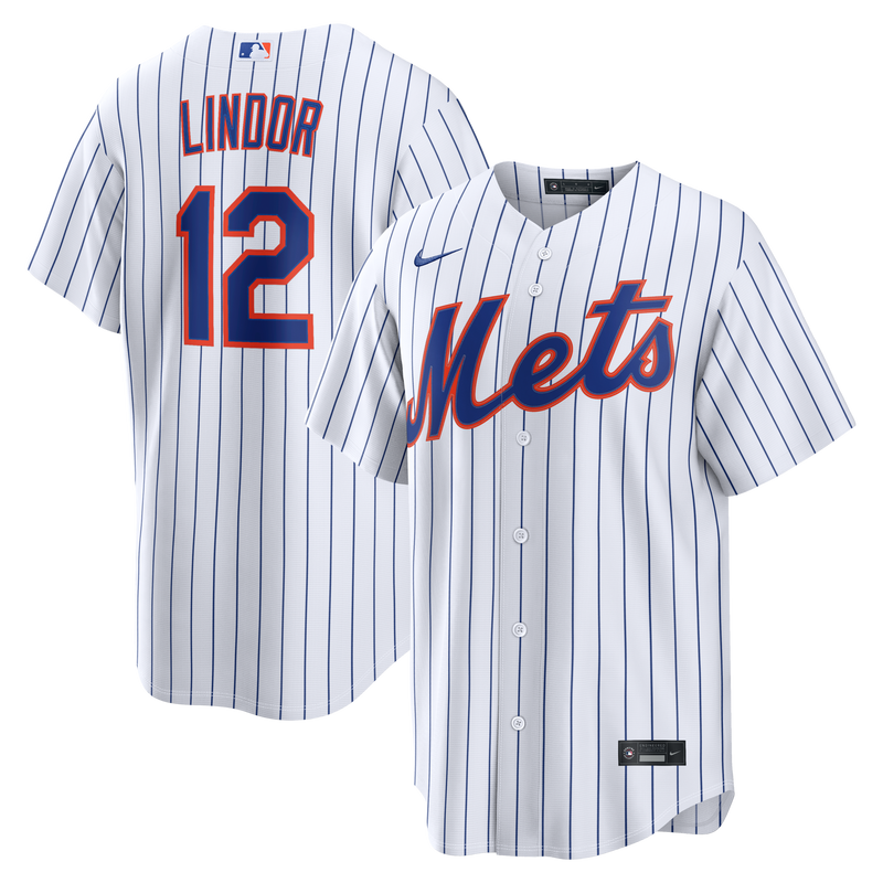 New York Mets Francisco Lindor White jersey – view 1