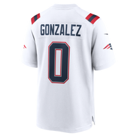 New England Patriots Christian Gonzalez White jersey – view 8