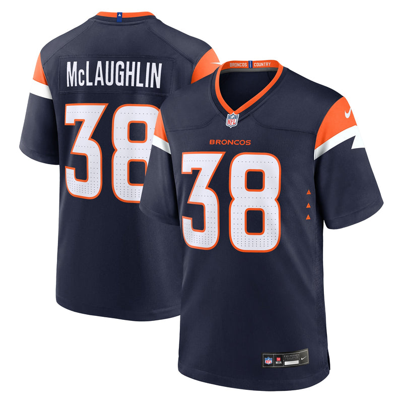 Denver Broncos Jaleel McLaughlin Navy jersey – view 1