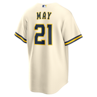 Milwaukee Brewers Dustin May Cream jersey – view 6