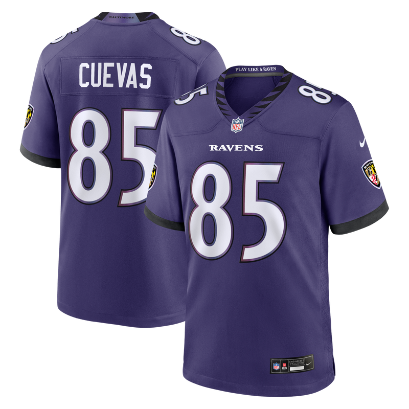 Baltimore Ravens Josh Cuevas Purple jersey – view 1